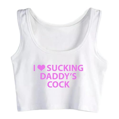 I Love Sucking Daddys Cock DDLG Oral Sexy Crop Top Vest Women Shirt4