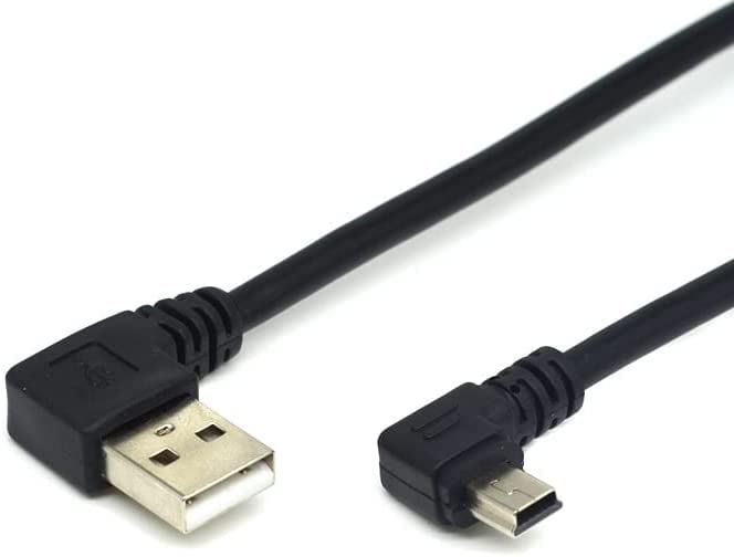 Miniatura 3 de Mini cable USB macho a macho Mini B Cable de ángulo recto 90 dgree USB Extensión Mini USB Cable para Kodak Canon ELPH Nikon Coolpix Cámara ps4 ps3