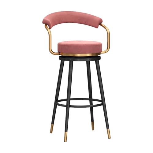 Tabourets de bar pivotants en velours chaises de comptoir avec pieds en métal