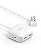 Anker Power Strip with USB, 2 Outlet & 2 PowerIQ USB Ports (24W) Travel Power Strip, Powerport Strip 2 Mini with 5ft Long Cord, Safety Door, Flat Plug, for Hotels, Dorm Room, Cruise Ships, and Home