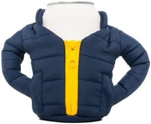 Puffin - The Puffy Beverage Jacket - Insulated Can Cooler, Blue & Gold