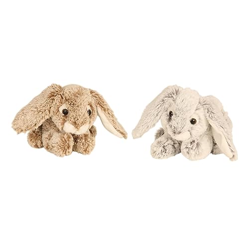 Geschenkestadl Kaninchen Kuscheltier Hase 23 cm Grau und Braun Plüschtier...