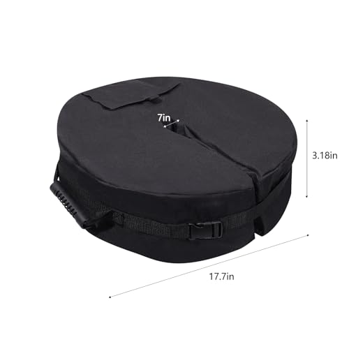 SUQ I OME Outdoor Umbrella Base Weight Bag, Fillable Sand Bags for Patio Garden Umbrella Stand,Round