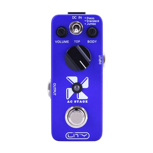 Acoustic AC Stage Acoustic Guitar Simulator Mini Pedal 3 Modes Piezo/Standard/Jumbo, Nature and...