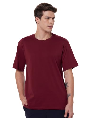 Image of Veirdo 100% Pure Cotton Drop Shoulder Oversized Baggy Fit Half Sleeve Plain Solid Round Neck Multicolor T-Shirt Combo for Men (Pack of 3) (Sizes S-2XL)