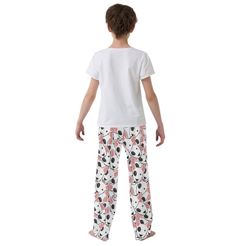 ZZKKO Bull Terrier Puppy Face Boys Pants for Kids Jogger Pants with Pockets S-XL3
