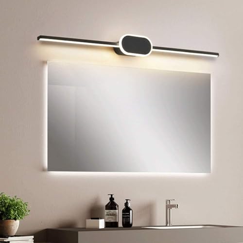 Image of Groeien LED 18 watt 3 Color Linear Black Body Acrylic Picture Photo Frame /Mirror Bathroom Wall Light(Warm+Natural+Coolwhite)