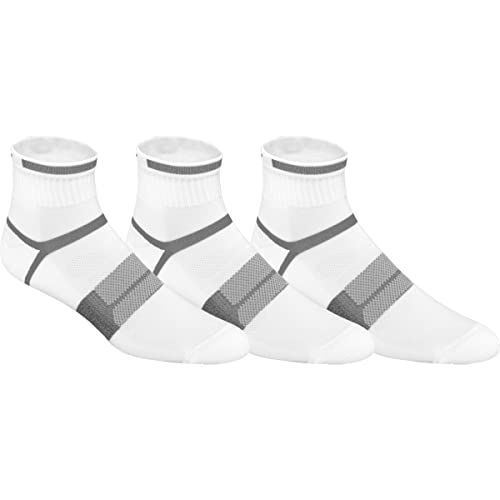Image of ASICS Quick Lyte Cushion Quarter Running Socks (3 Pack)