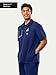 Peelz Jack 4-Pocket Polo Scrub Tops for Men - Soft Stretch Fabric, Fashion-Forward Men's Scrub Top, Classic Fit, Midnight, X-Large
