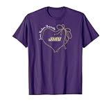 James Madison Dukes Bow Heart Purple Officially Licensed T-Shirt