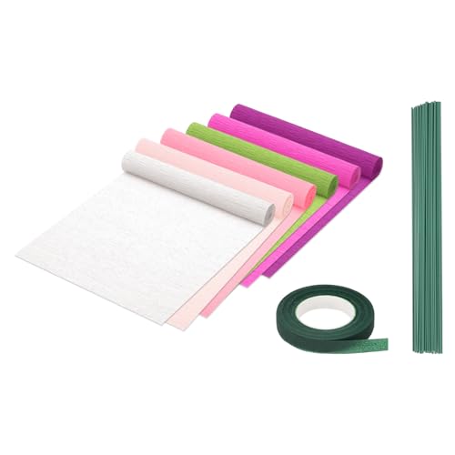 Papier crépon pour fleurs artisanales et emballages de cadeaux créatifs