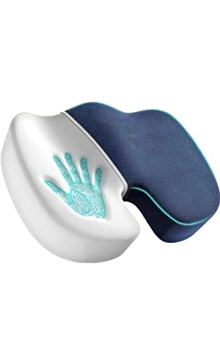 Eder Care Doctor Recommended Coccyx Seat Cushion for Tailbone Pain Relief,Sciatica Pain Relief,Hip Support,Lower Back Support - Orthopedic Foam Chair Cushions for Sitting with Removable Cover. - Blue