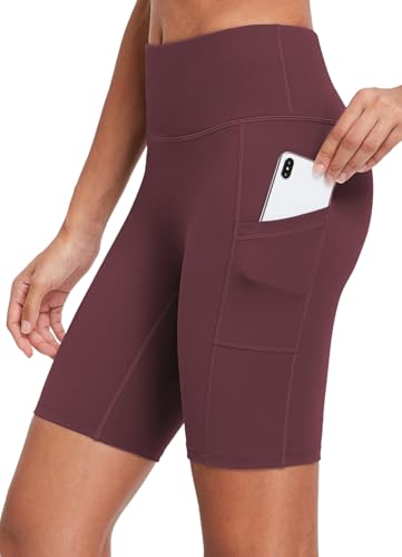 Image of baleaf Women's 8 inch / 5 inch / 3 inch Biker Shorts High Waist Yoga Workout Gym Running Volleyball Spandex Shorts with Pockets