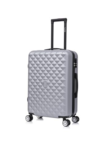 CELIMS - Maleta Mediana | Maleta Mediana 4 Ruedas | Maleta de Viaje 20kg | Gris