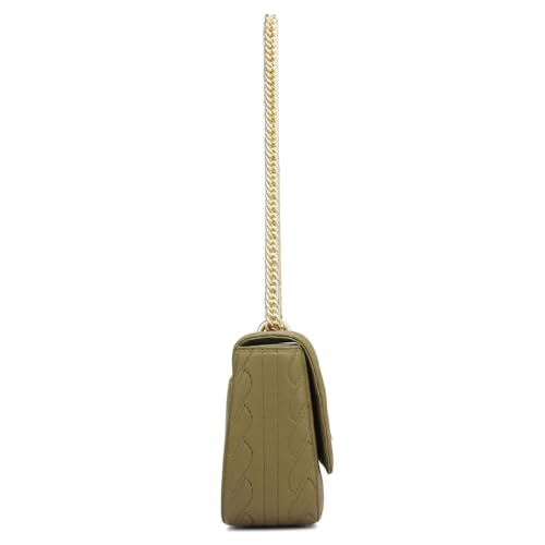 Image of Da Milano Women's Leather Shoulder Bag - Olive