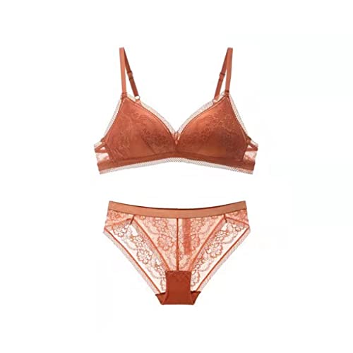 LEIGE Francés sexy cómodo transpirable (Color : Orange, Size : M (34or75ABC))