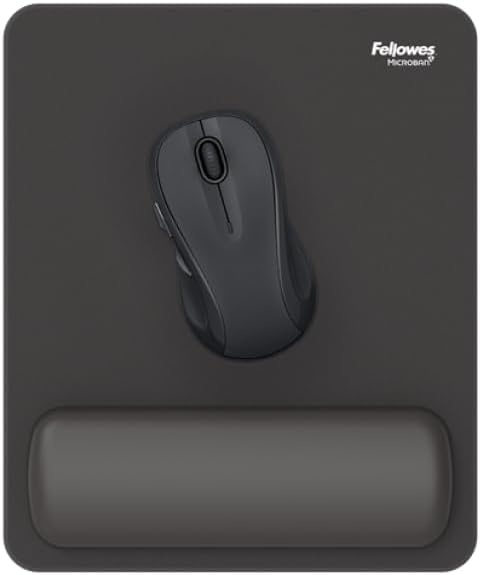 Fellowes Breyta Mouse Mat with Wrist Rest - Black, Ergonomic Mouse Pad with HEX Cushion Technology, Non-Slip Base, Ideal for Office, Home Office & Gaming image 2