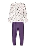NAME IT Mädchen Nkfnightset Gray Lilac Fairy Noos Schlafanzug, Gray Lilac, 158-164 EU