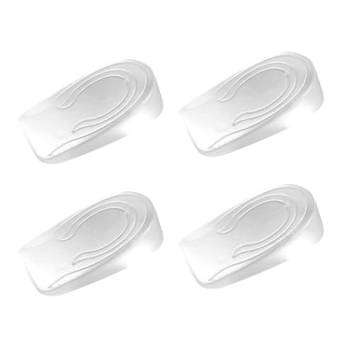 Almohadillas de silicona para talón, para hombre, 1 cm, 4 unidades, plantillas invisibles, almohadillas de gel para el talón, reutilizables, para zapatos de hombre