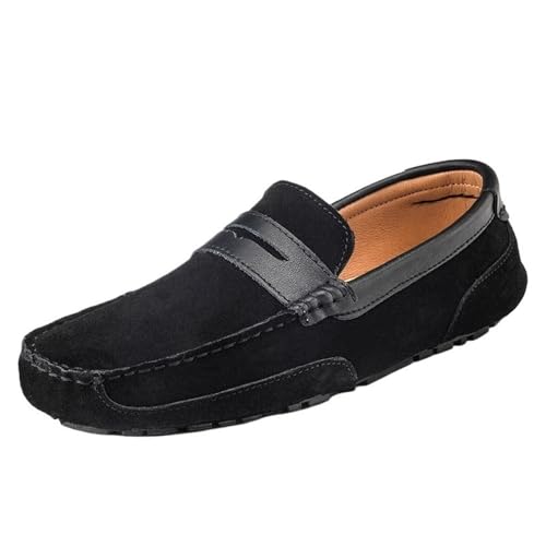 Loafers for Men Suede Leather Loafers Casual Driving Moccasins Slip-On Boat Shoes