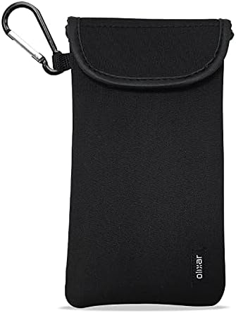 Olixar Phone Sock, Universal Design - Shock & Impact Resistant Neoprene Phone Pouch with Carabiner - Ideal for Hiking & Travelling - Fits Phones up to 7 Inches