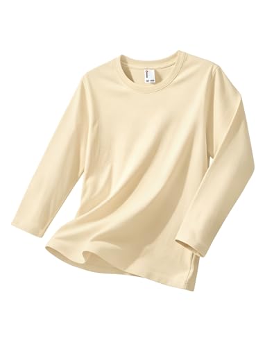 Image of PATPAT Boys Long Sleeve Shirts Cotton Solid Crew Neck Basic Shirts 5-16 Years