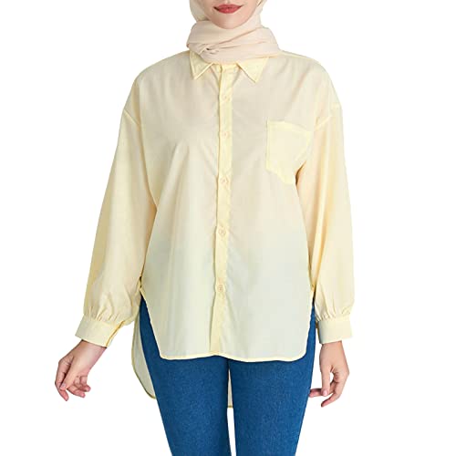Cardigã feminino casual de cor sólida com lapela multicolorida, manga comprida, com botões, camisa d