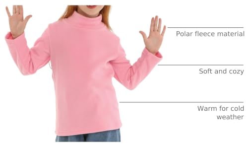 Image of LittleSpring Unisex Boys Girls Polar Fleece Shirt Base Turtleneck Top (2-14 Years)
