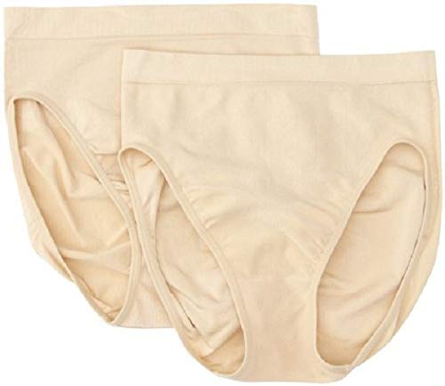 Maidenform Flexees Women's Shapewear Hi-Cut Brief 2-Pack, Beige, Large/14