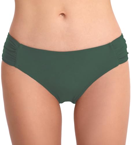 Image of Women's Bathing Suit Bottoms Full Coverage Ruched Bikini Tankini Bottom Swimsuit Brief