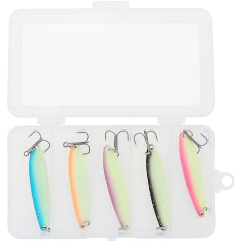 OriGlam 5pcs Luminous Fishing Spoons Set Cover