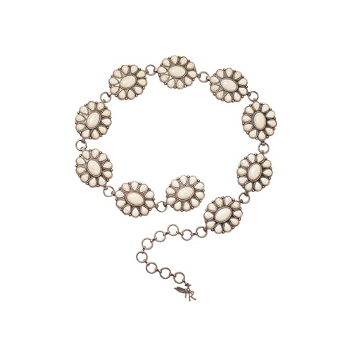 Western Belt Womens Concho Stones Copper White D140003905