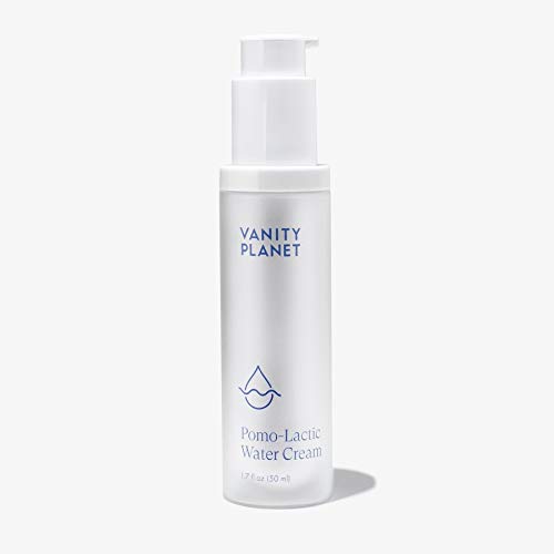 Vanity Planet Pomo-Lactic Water Cream (1.70 Fl.Oz. / 50ml), Water-light Hydrating Day Night Face Cream with Vitamin A & C, Pomegranate Rosehip for Combination & Oily Skin