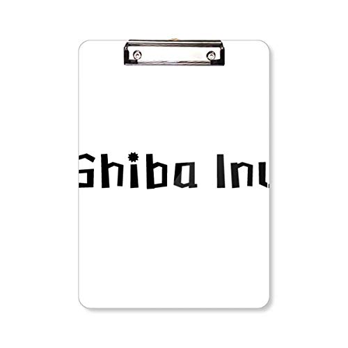 Porte-bloc Shiba Inu A4 avec plaque arrière rigide pour écriture stable