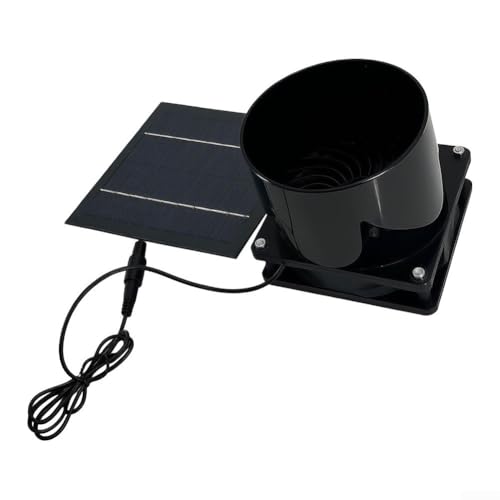 Solare Abluftventilator mit Flansch 20W DC Lüfter für Badezimmer für wohnmobil Gewächshaus IP65 Wasserdicht Polykristallin Einfache Installation Kabellos