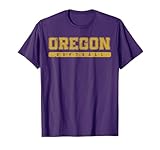 Oregon Softball Yellow Vintage Text T-Shirt