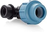 ✅ Conector de abrazadera hembra de polipropileno de 25 mm x 3/4 pulgadas para tubos de polietileno (PP) Un accesorio de compresión para sistemas de agua y tuberías de agua dentro y fuera.