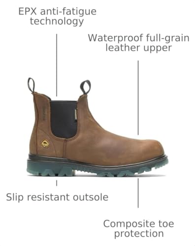 Image of Wolverine Men's I-90 Waterproof CarbonMAX Toe Romeo Slip-On Boot