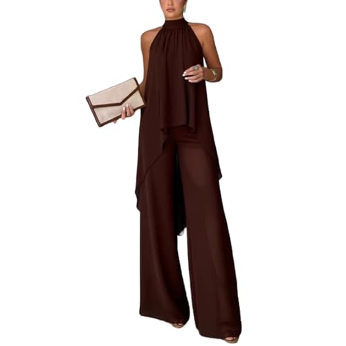 REASERAL 2 Piece Sets for Women Dressy Sleeveless Mock Neck