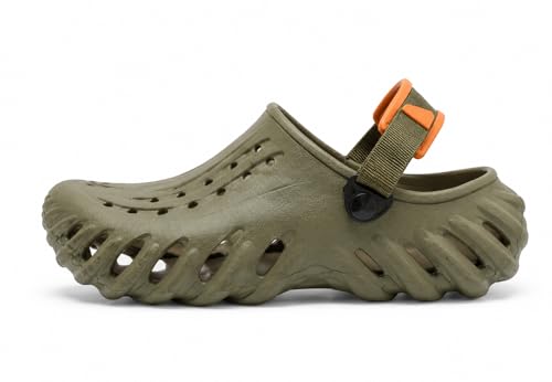 Unisex Echo Clog - Lightweight Athletic Comfort Sandals - Water-Friendly Slip-On Shoes for Men & Women, Bone (Military Green, US Footwear Size System, Adult, Women, Numeric, Medium, 11)