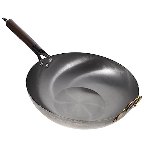 Wok de Hierro LIFKOME Antiadherente con Base Plana