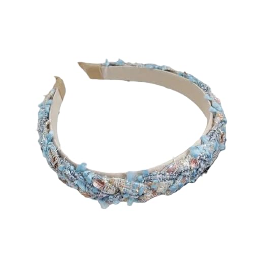 KUADBCGT Women’S Wide Tweed Braided Hairband High Crown Vintage Headwear