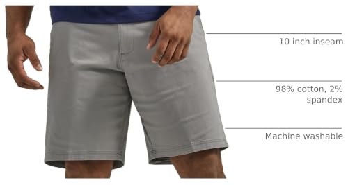 Lee Men's Extreme Motion Flat Front Short, Iron, 29 - image 4