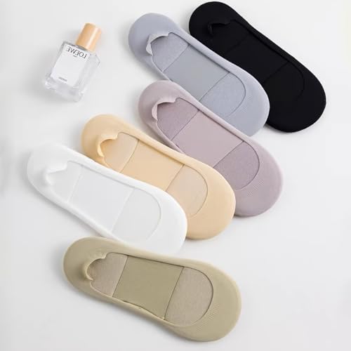 Image of 6 Pair Low Cut Womens No Show Socks With Padding For Flats Loafers Shoes