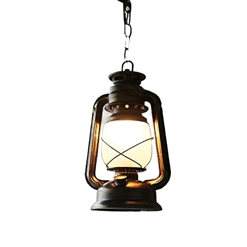 Plafonnier kérosène style chinois rétro lustre suspendu lanterne antique luminaire fer ajusté