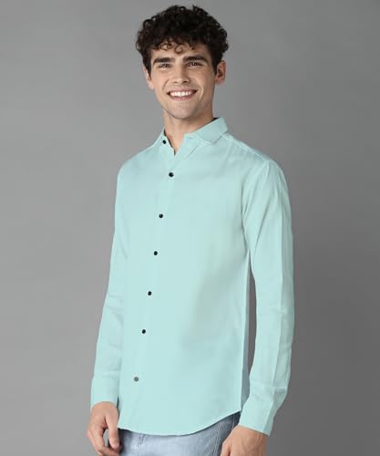 Image of Shirt for Men, Solid Full Sleeves Shirt, Wrinkle Free Men's Shirts, Cotton Casual Shirts, Regular Fit Stylish Mens Shirt, Casual Formal Shirts for Men