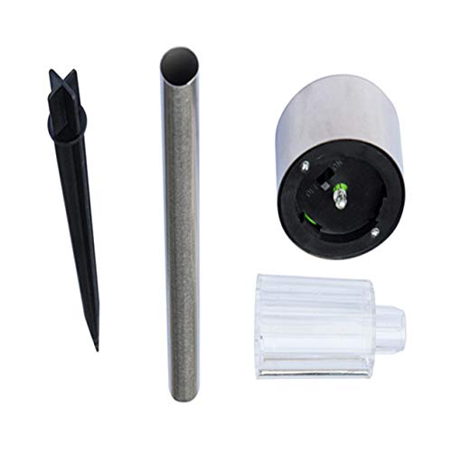 Preisvergleich Produktbild Biyi solarbetriebene Edelstahl Gehäuse-Außen IP65 wasserdichte LED-Stecker Rasen-Lampe Landschaft Licht-Weg-Licht (weiß)