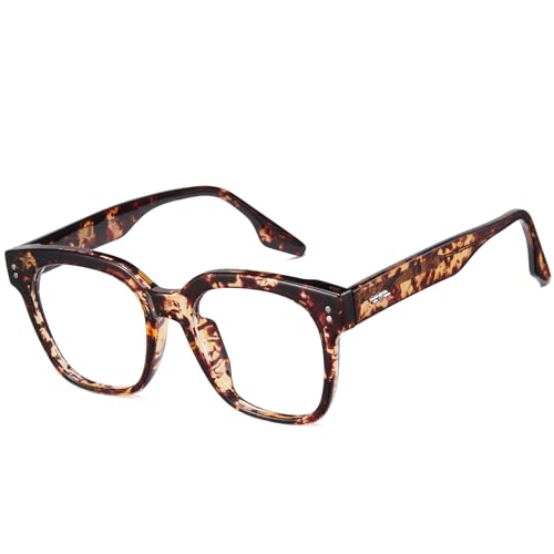 Image of Cyxus Chunky Square Blue light Glasses Womens Men Stylish TR90 Frame Computer Gaming Academic Look 8556