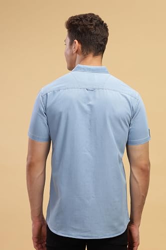 Image of Kuons Avenue Men's Denim Casual Shirt|Regular Fit| Smart Spread Collar for a Timeless and Versatile Everyday Style