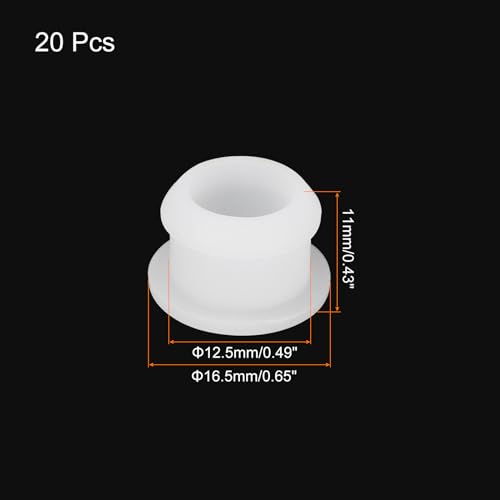 Image of MECCANIXITY Silicone Snap in Locking Hole Plugs Rubber Panel Seal Cover Flush Type Panel Round for Kitchen Rubber Bulkheads Waterproof Sealing Plugs 12.5mm /0.49 Inch Dia Transparent,Pack of 20